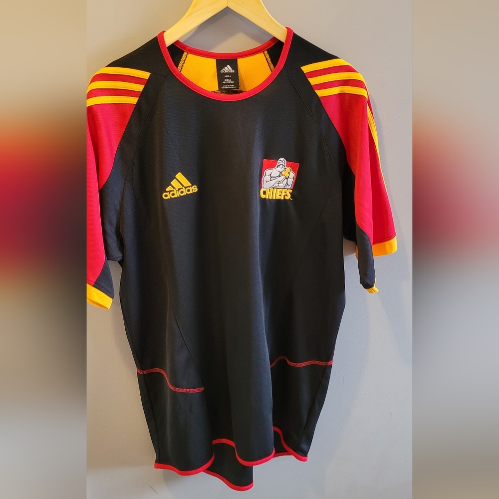Authentic New Zealand Chiefs Adidas Rugby Jersey Size Lg